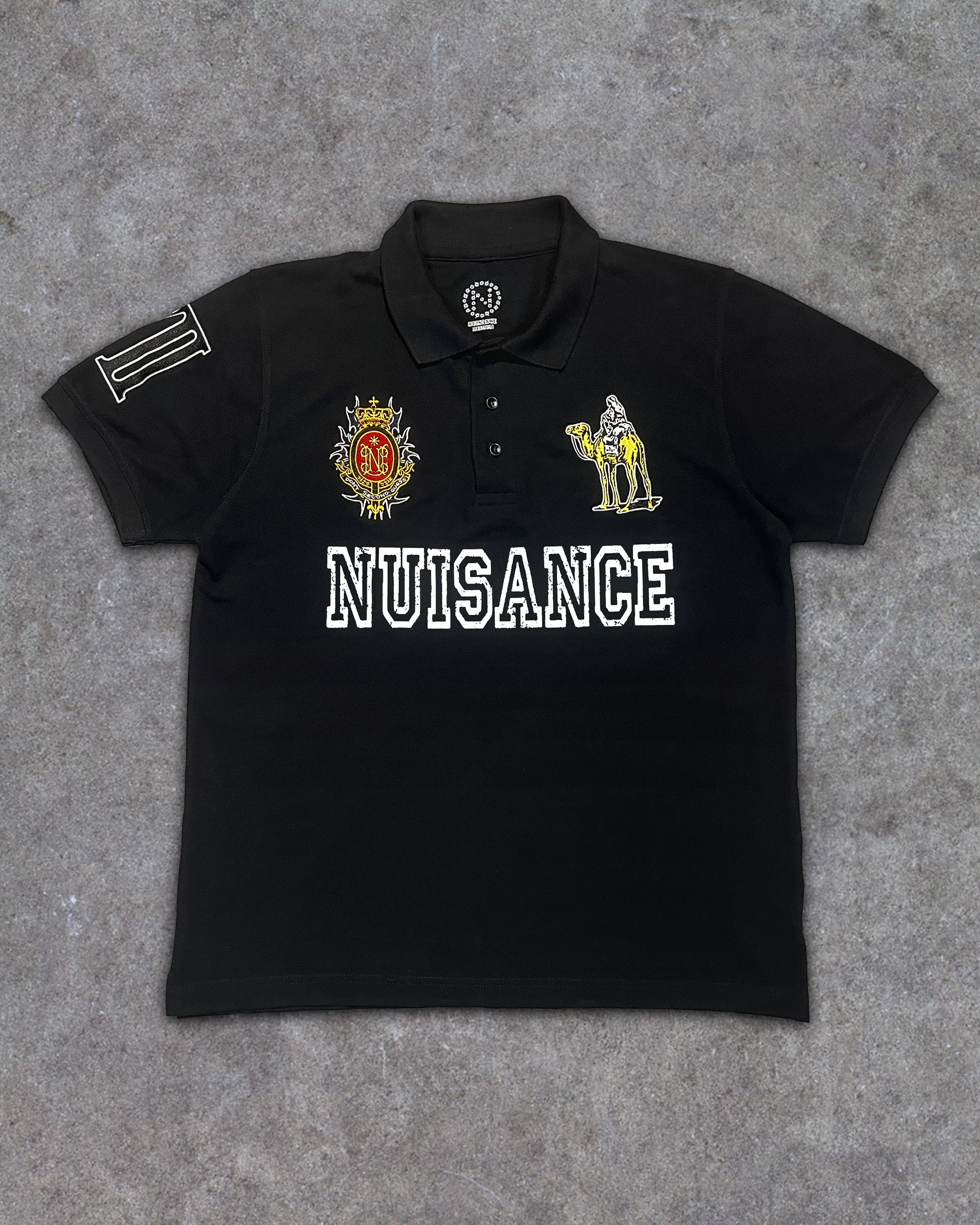 Silk Road Polo T-Shirt - Black
