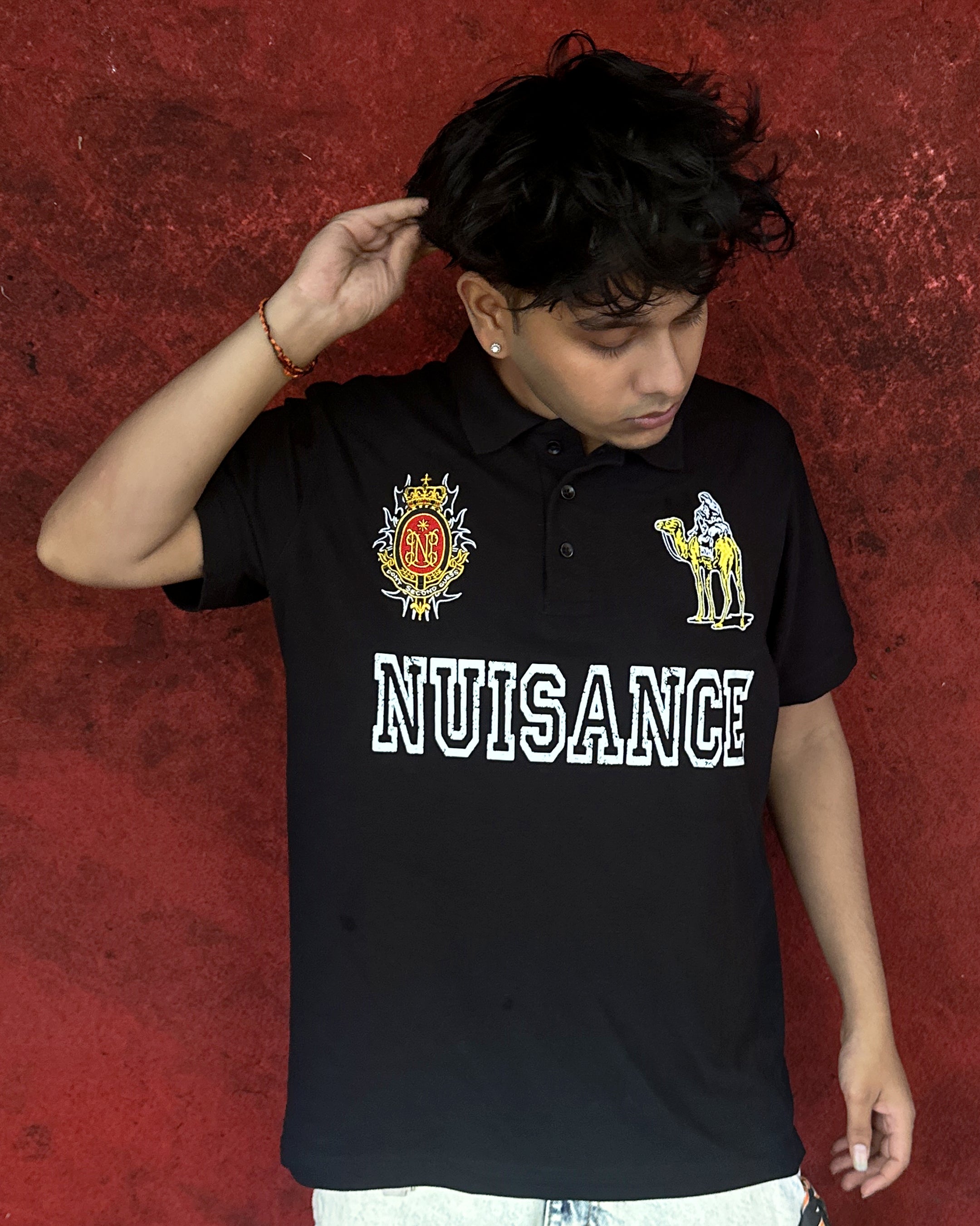 Silk Road Polo T-Shirt - Black