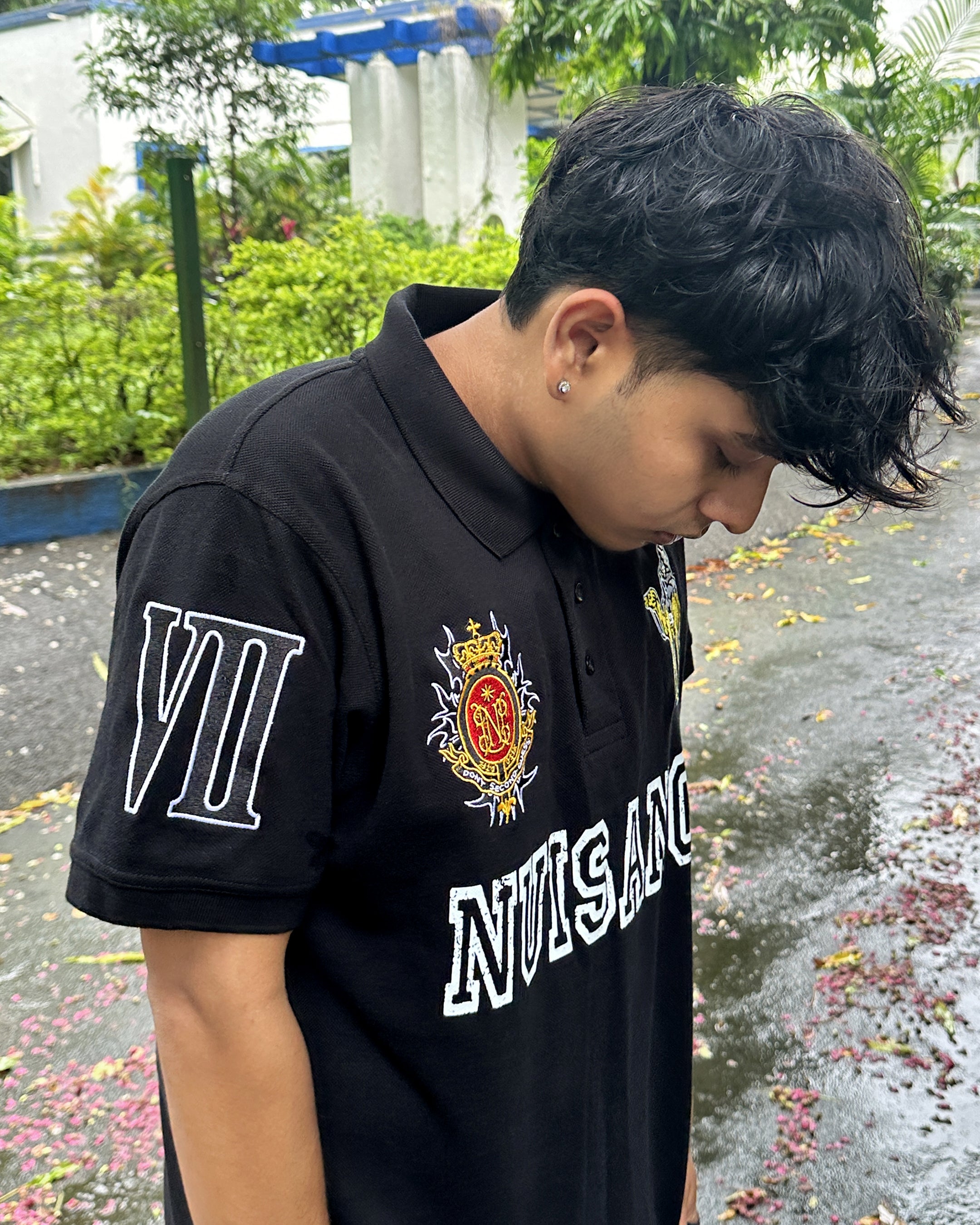 Silk Road Polo T-Shirt - Black